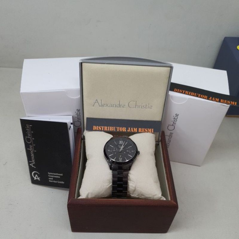 Jam Tangan Wanita Alexandre Christie AC2796BF AC 2796 BF AC2796 BF AC 2796BF Black Stainless