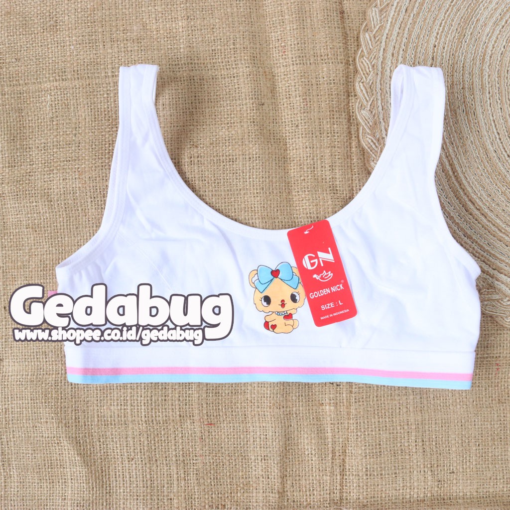 3 pcs Miniset anak warna putih pakaian dalam sekolah | Golden nick MS 361 - VI L6/N6 | Gedabug