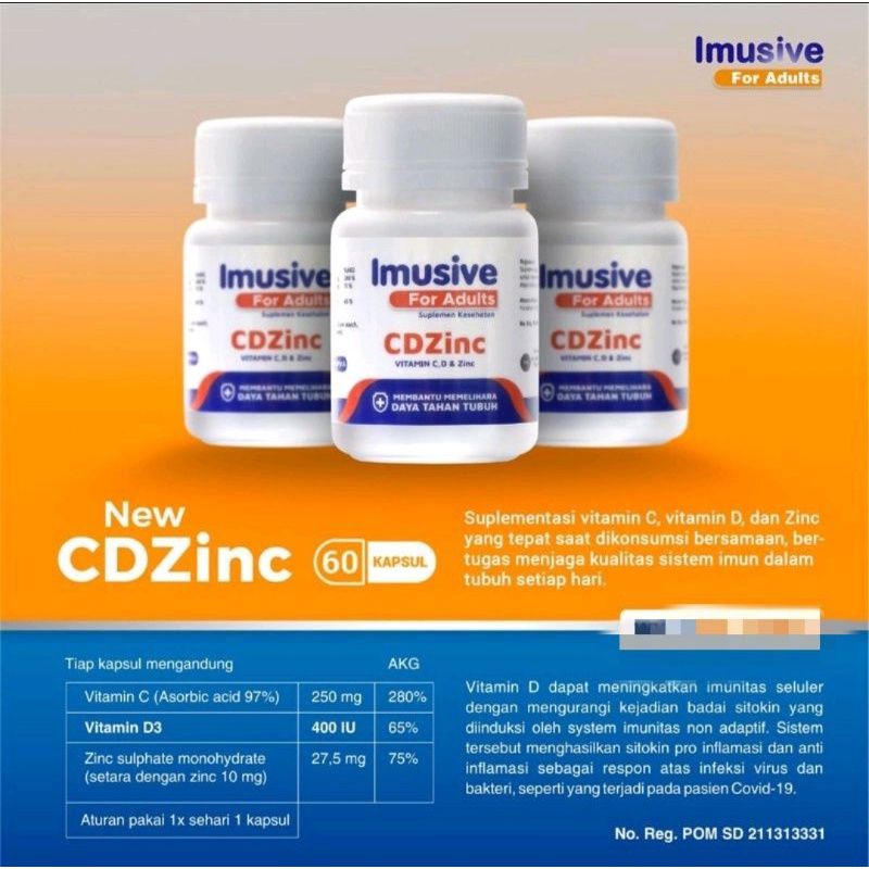 IMUSIVE CDZINC ISI 60 KAPSUL