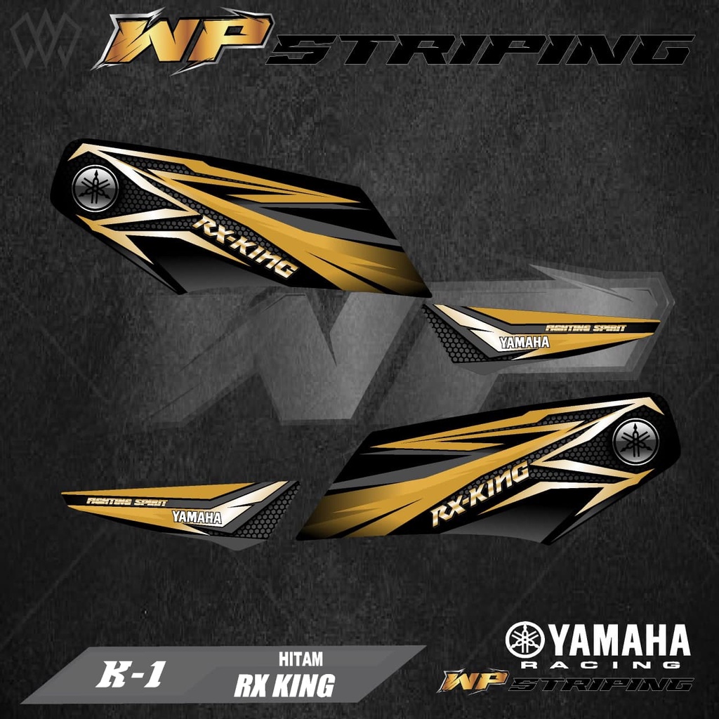 STRIPING RX KING - STIKER VARIASI LIST SKOTLET MOTOR YAMAHA RX KING - K-1