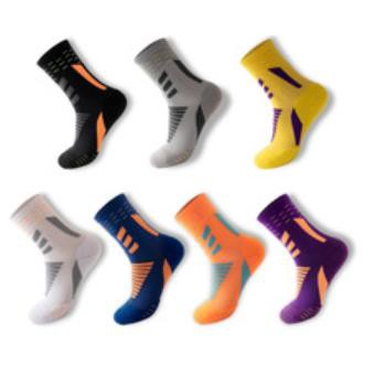 (AOS) Kaos Kaki Panjang Olahraga Basket Fitness Gym Sports Socks Tebal