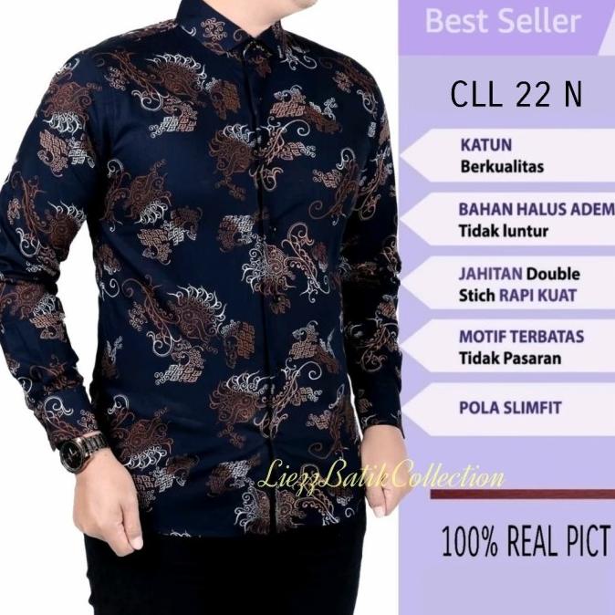 BAJU BATIK PRIA // BATIK UNIK // BATIK KOKO MEWAH SLIMFIT