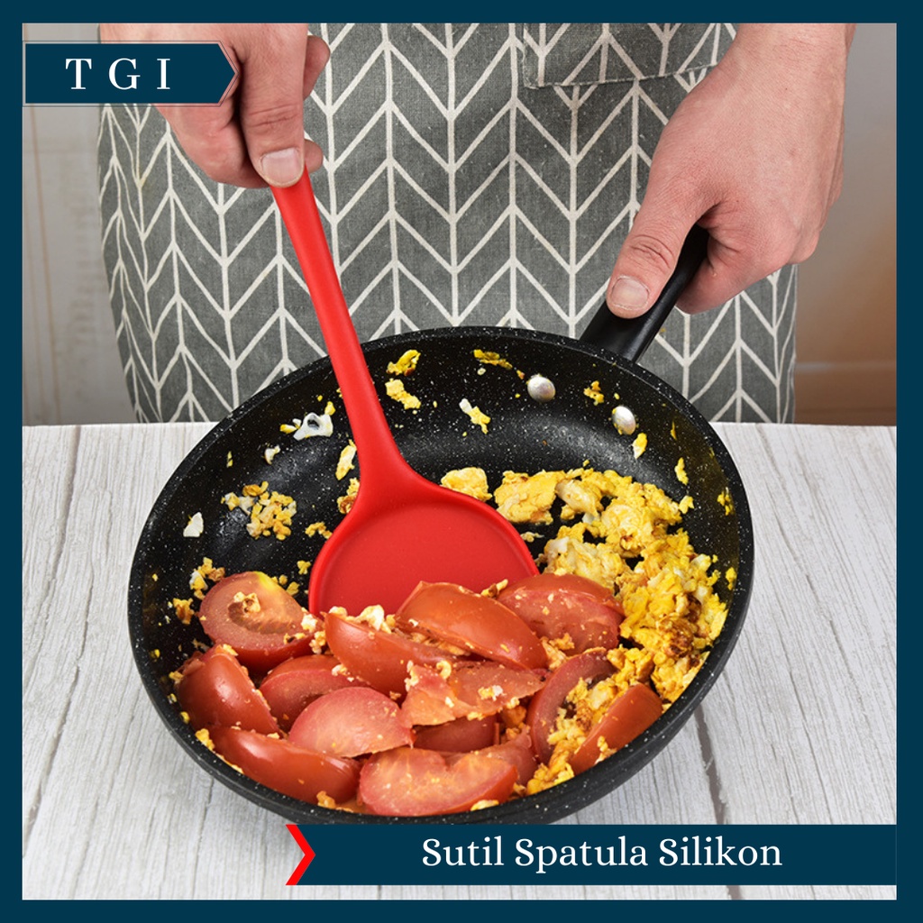 TGI - SILICONE UTENSIL SPATULA / SPATULA SILICON / UTENSILE TURNER / SUTIL SILIKON TAHAN PANAS