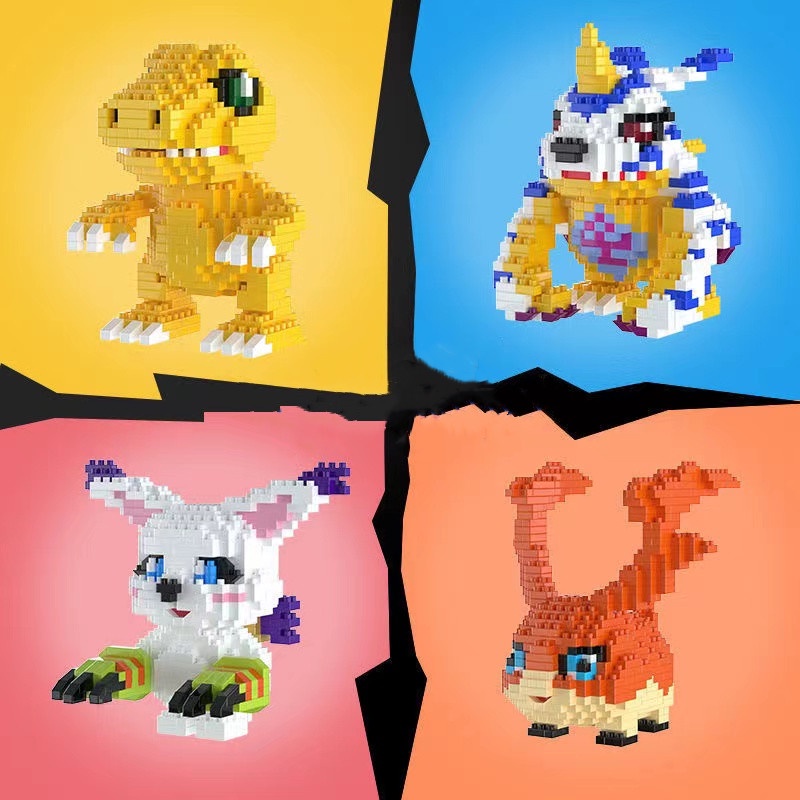 Mainan Lego Blok Bangunan Mikro Partikel Berlian Kuno Beasts Gabumon Bada Beasts Untuk Edukasi Anak