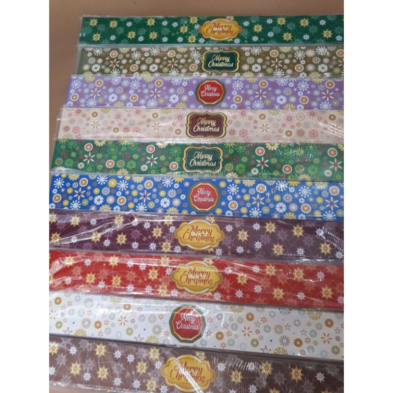 

Pita toples Natal / pita kertas parcel Natal