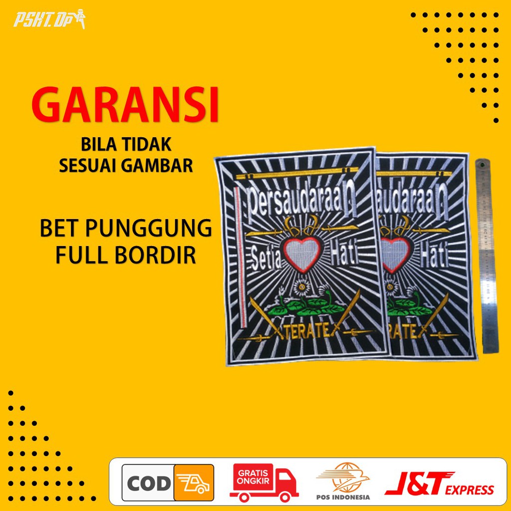 Bet Punggung Psht Full Bordir Logo Persaudaraan Setia Hati Terate Punggung Shopee Indonesia