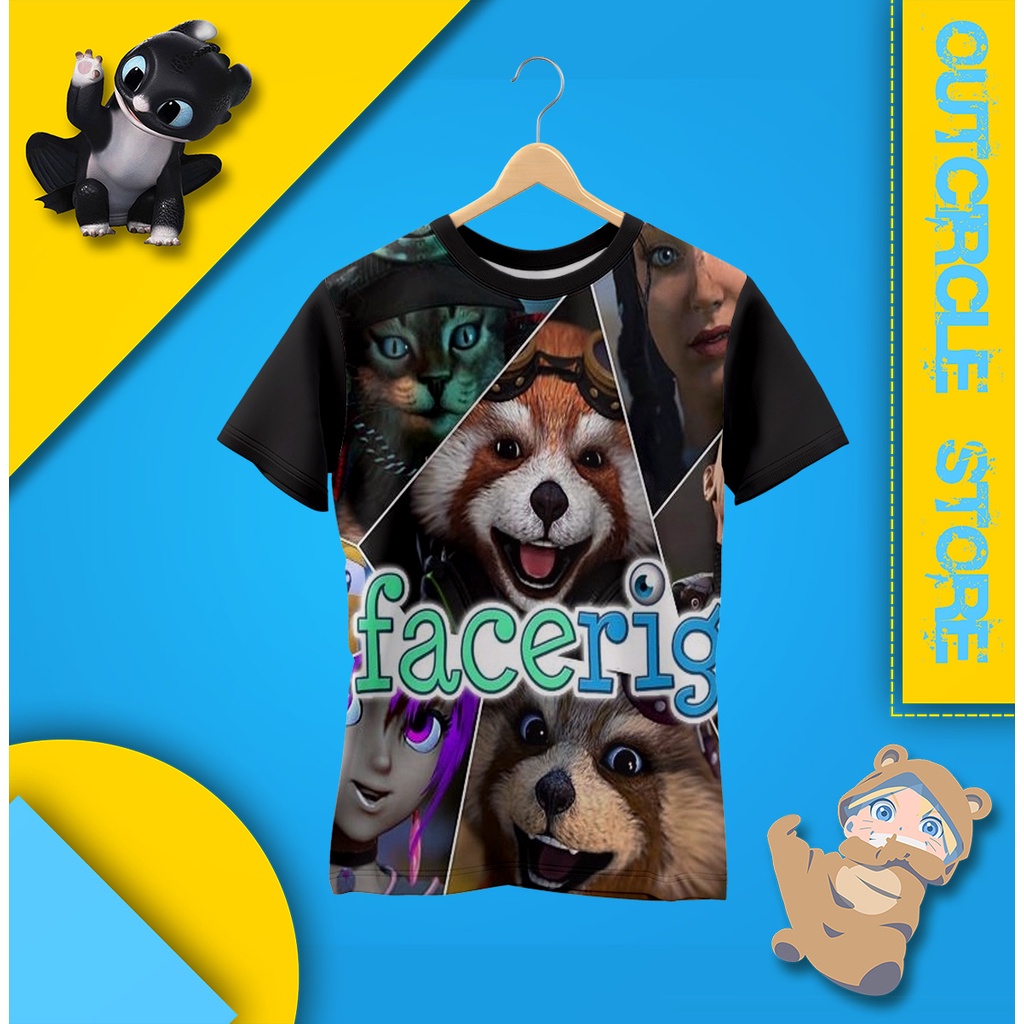 Kaos Baju Anak Facerig Gaming Facebook Model 3 ( 3 - 12thn)