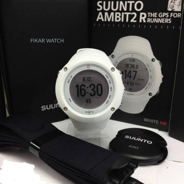 Jam Tangan Pria Suunto Ambit 2 White with HR Digital Rubber Karet Original