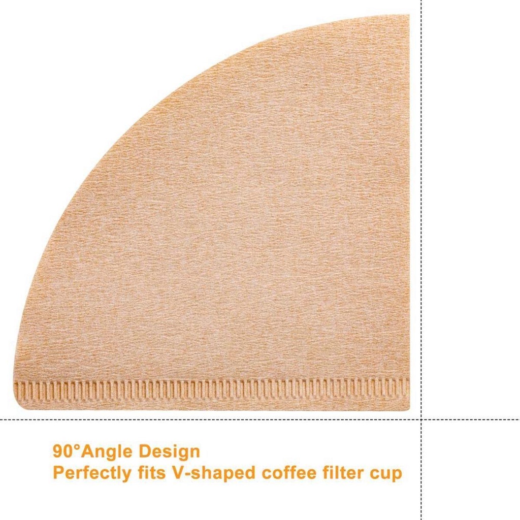 QUINTON Coffee Filter Paper Espresso Untuk Dripper Coffee Size 02alat Drip