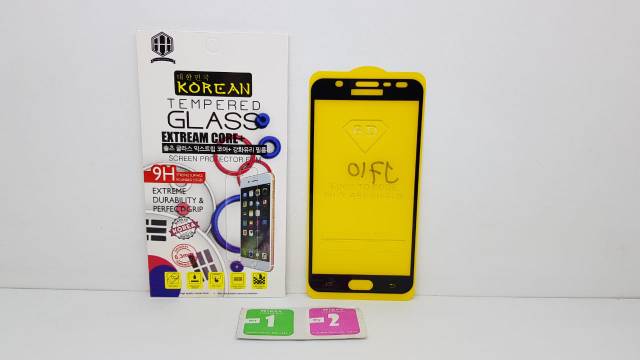 KOREAN Tempered Glass Samsung J7 2016 5.5 inchi FULL SCREEN Guard Samsung J710 FULL LAYAR FULL GLUE