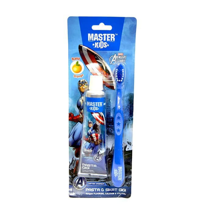 Master Kids Pack Pasta &amp; Sikat Gigi / Pack Toothpaste &amp; Toothbrush 50gr odol anak