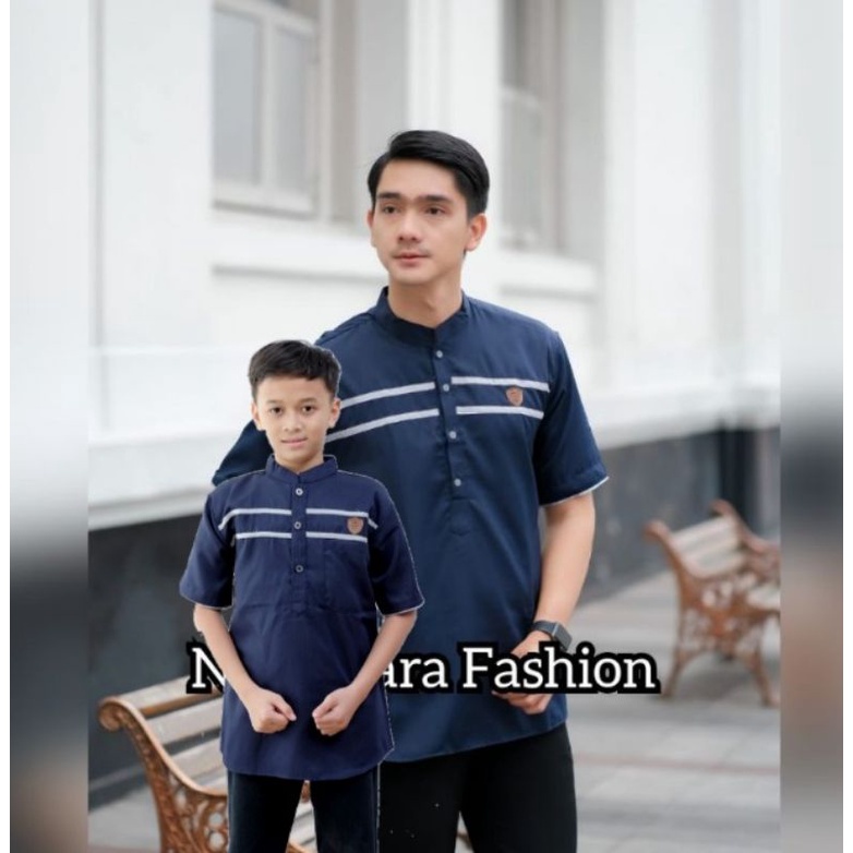 Couple Baju Koko Ayah dan Anak Kurta Exclusive Murah Pekalongan terbaru 2022 seno001