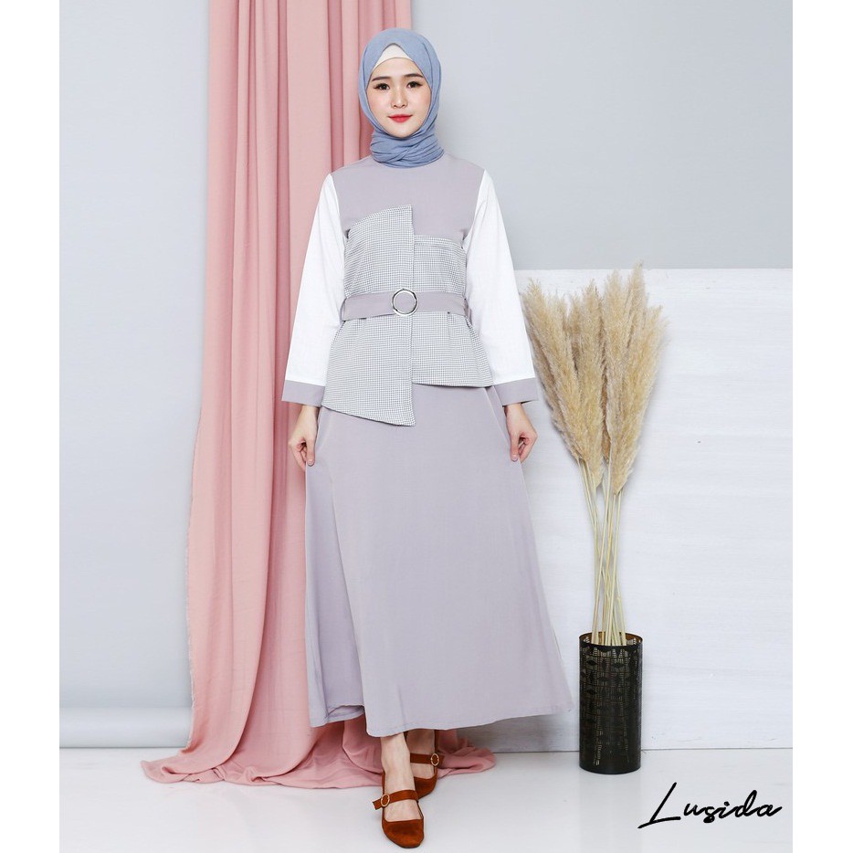 Dijual Fatimah Dress Pakaian Dress dan Belt bahan Katun sweding premium berkualitas harga murah