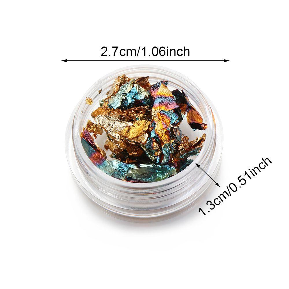 Solighter 12PCS Gold Leaf Flake DIY Kerajinan Sequin Jewelry Making Alat Penyepuhan Dekorasi Mengisi Bahan Resin Cetakan Tambalan