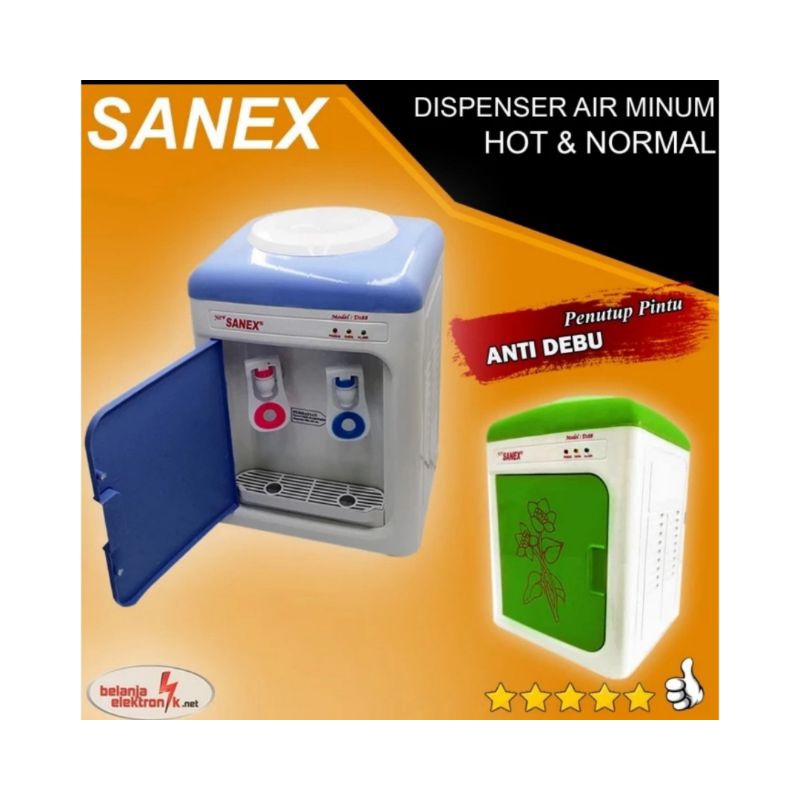 SANEX dispenser D188 (pakai tutup) hot &amp; normal  Dispenser SANEX tutup