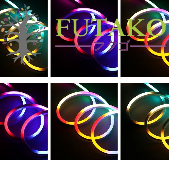 FUTAKO RGB Lampu LED Neon Flex RGB 220V Flexible Sign Full Warna 5 METER