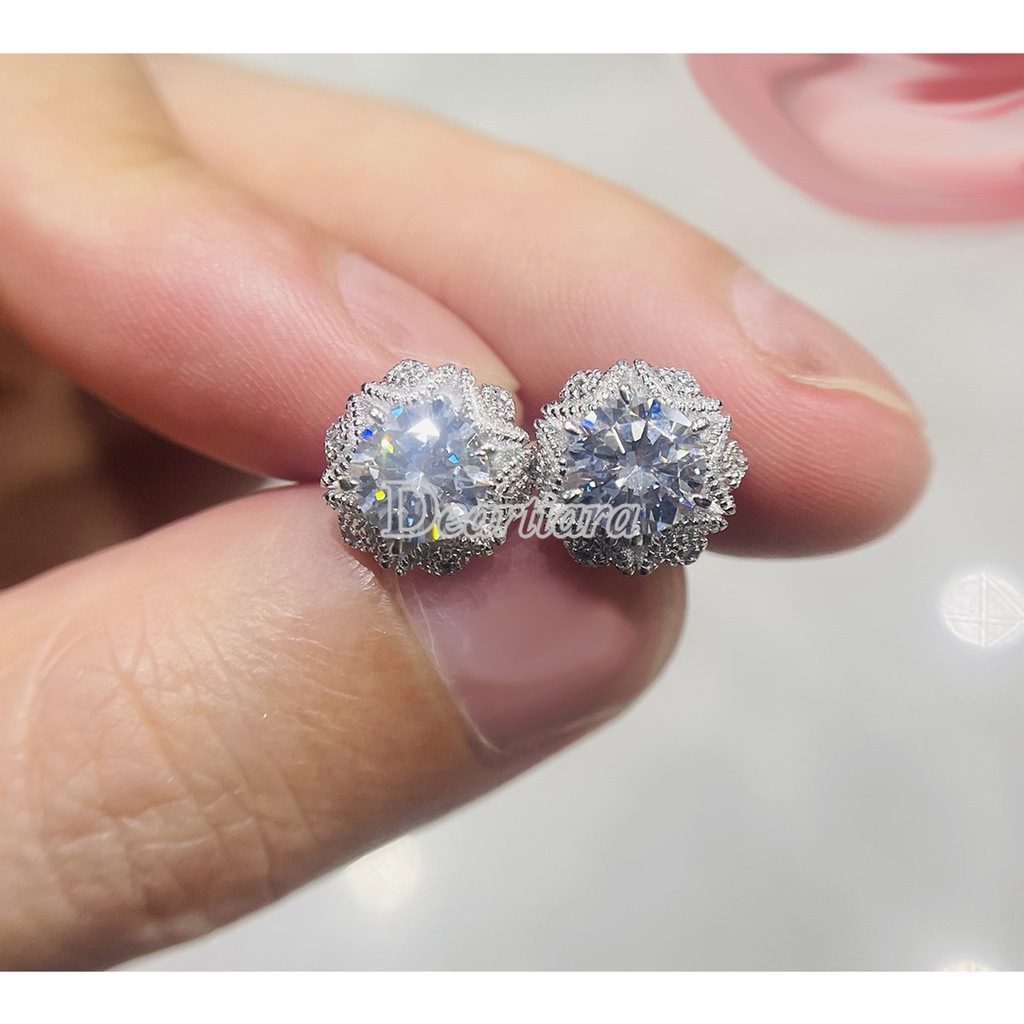 Anting Bentuk Water Drop Bahan Zircon Untuk Wanita