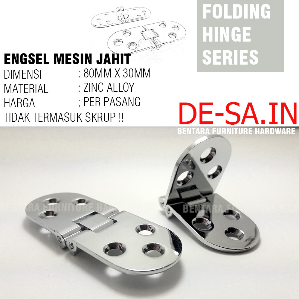 2 X Engsel Mesin Jahit - Flap Hinges - Meja Lipat