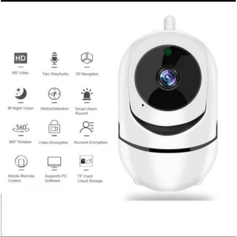 IP Camera Ycc365 Camera Cctv 8Mp WiFi Wireless HD 1080p Infrared Night Vision