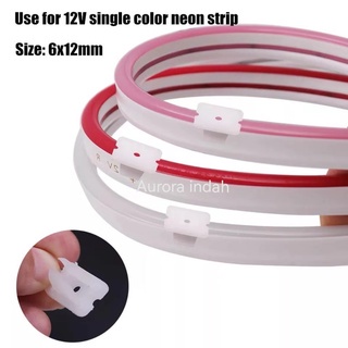 KLEM LAMPU NEON BRAKET LED NEON FLEX LAMPU SELANG SMD DC 12V 220v PLASTIK