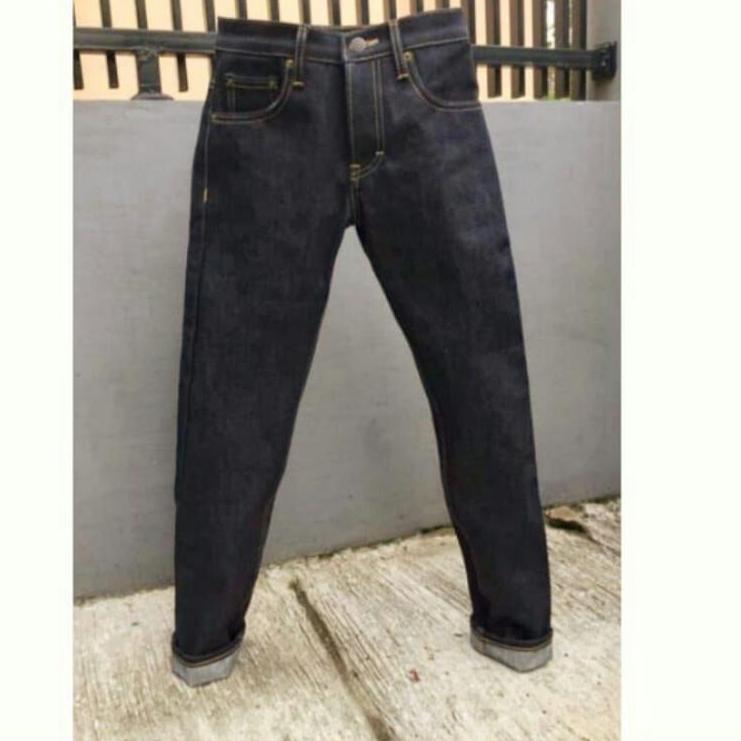 LANGSUNG KIRIM.. ORIGINAL FUCKMOUS ✅ DENIM SELVEDGE SHELSTICH 16 OZ BLACK INDIGO / DENIM SELVEDGE AC