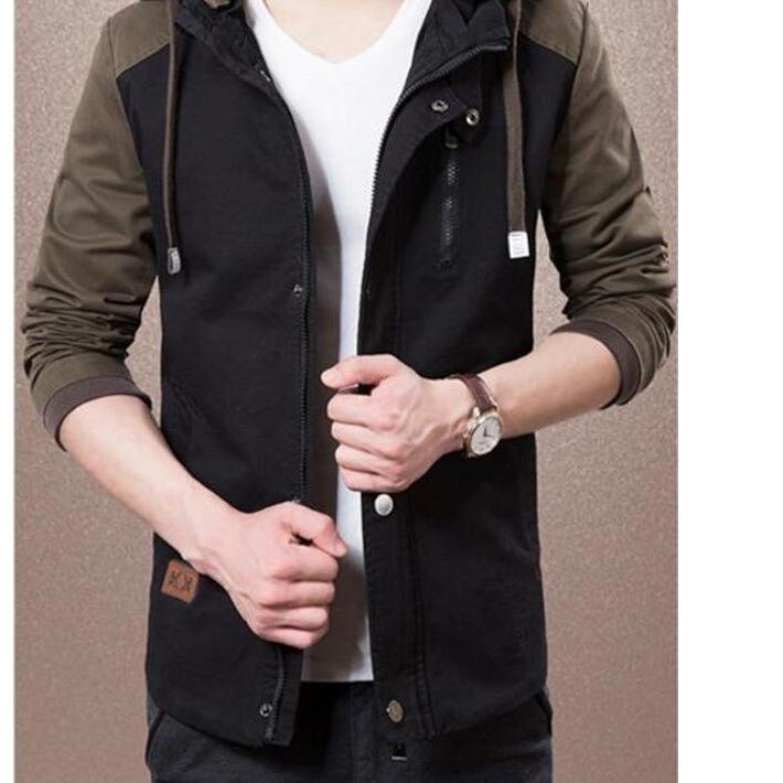 q  Zilong Canvas Bee - Jaket Import Casual Bahan Drill American Tebal Pria Jacket Keren Terbaru Mura
