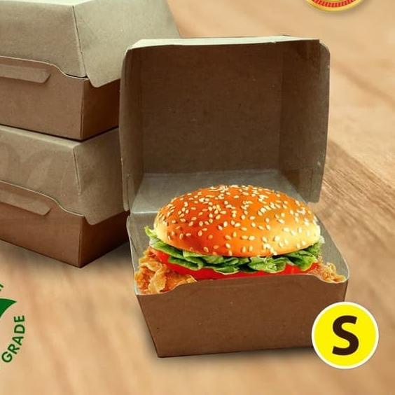 

❃ Kotak Dus Box Burger | KRAFT COKLAT - S - (50 Pcs) ◄