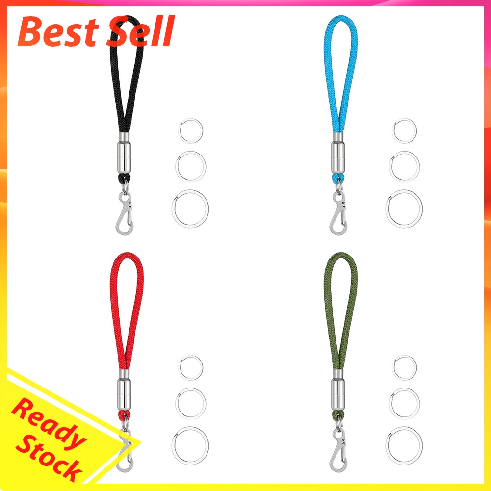 Outdoor Camping Climbing Carabiner Rope with Key Chain Hiking Belt Clips