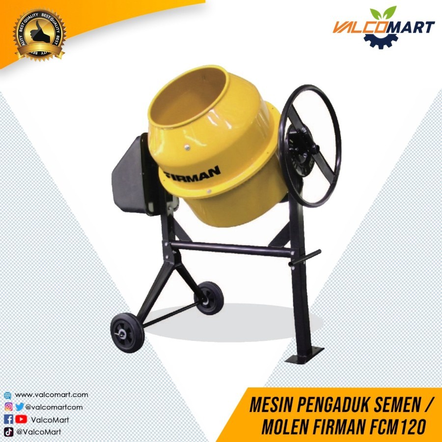 Mesin Pengaduk Semen - Molen / Concrete Mixer Firman FCM120