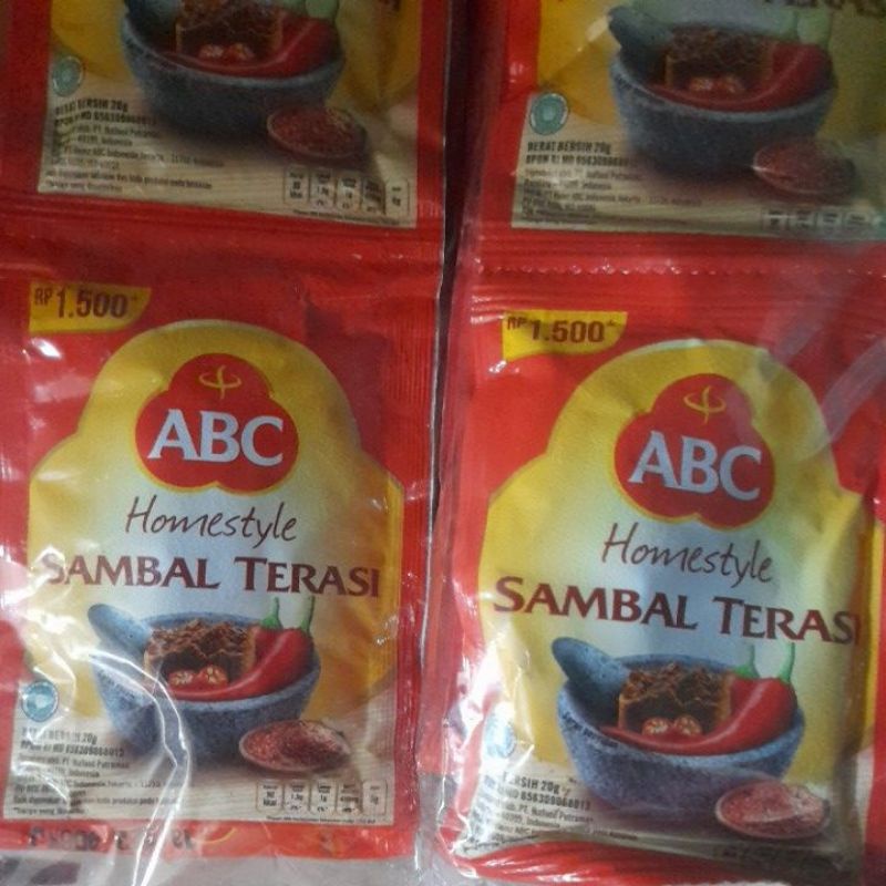 

saus ABC sambal terasi sachet 10 x20g