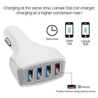 Car charger 4 USB 35W 7A Quick charge QC3.0 Charger mobil 35W 7A C009