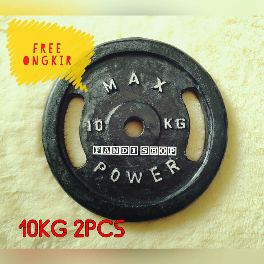 PLAT BARBEL DUMBBELL 10KG 2 PCS