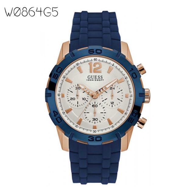 JAM TANGAN GUESS W0864G5 RUBBER STRAP ORIGINAL BM