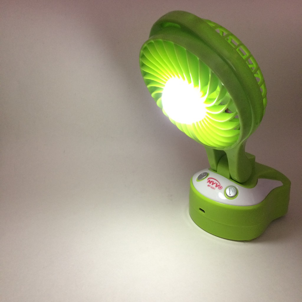 Myvo Kipas Portable Mini + Lampu Emergency Charge &amp; Baterai