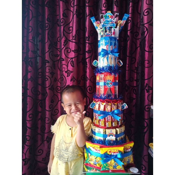 SNACK TOWER ULANG TAHUN JUMBO + SNACK TOWER 5 TINGKAT + MURAH