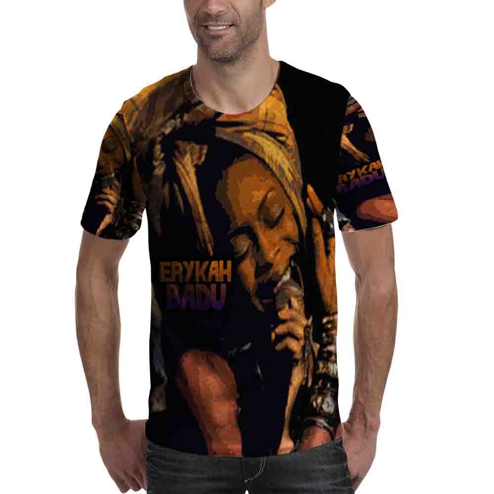 Tshirt Erykah Badu Singer Kaos Fullprint Bahan Polyester Terbaru Trendy & Casual