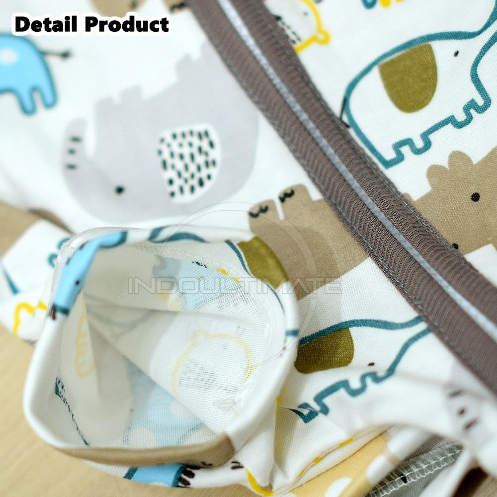 1Pcs Jumsuit Bayi NEWBORN DS-120  Jumper Bayi Baru Lahir Full Resleting ZOO SERIES BABY LEON Jumpsuit Bayi Cotton Double Knit Baby Sleepsuit Baju Tidur Bayi Pakaian Bayi Baju Harian Anak Bayi Balita-2