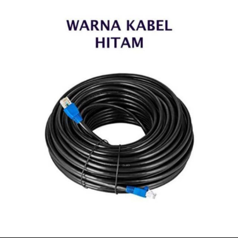 Kabel Lan STP FTP Cat 5e Outdoor CCA Siap Pakai 35 Meter