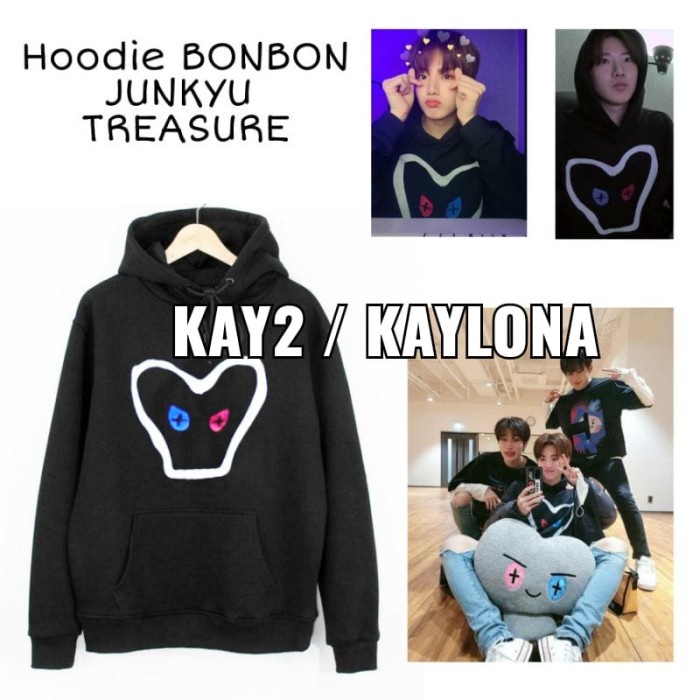 Cod (Bayar Di Tempat) Hoodie Sweater Treasure Junkyu Bonbon M-Xxl - Biru, M On Sale