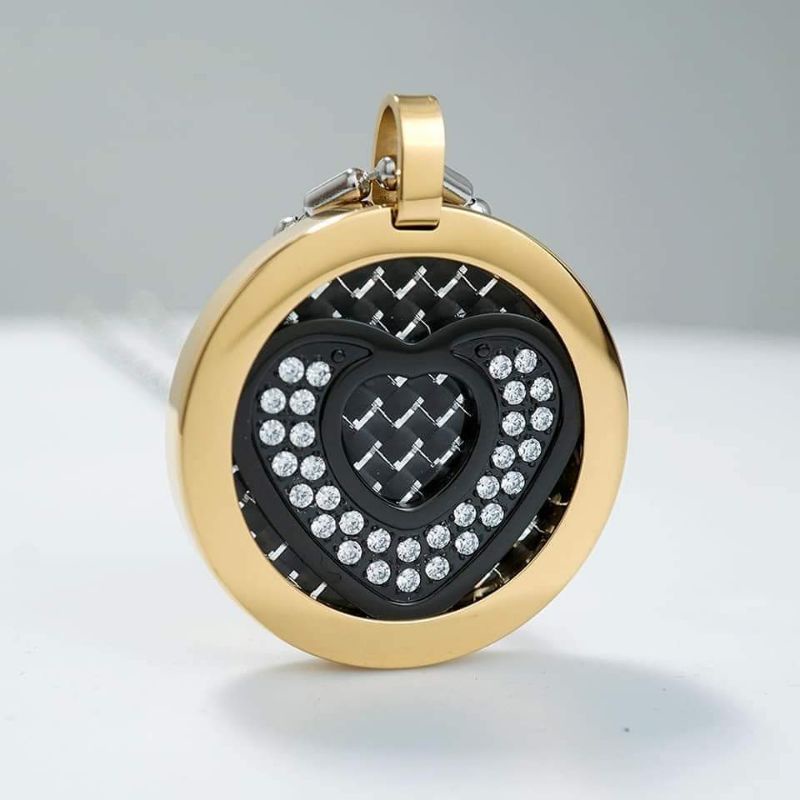 Aura Heart gold Diamond _ Kalung Kesehatan MCI