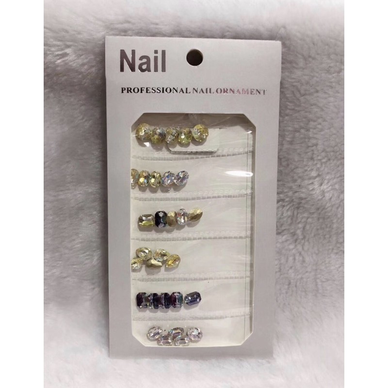 Nail gems charms rhinestone big size nailart berlian acc kuku foil glass