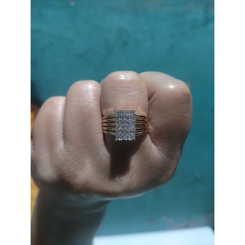 CINCIN WANITA MOTIF TANGKAI DELAPAN SEPUHAN EMAS Gold 24k