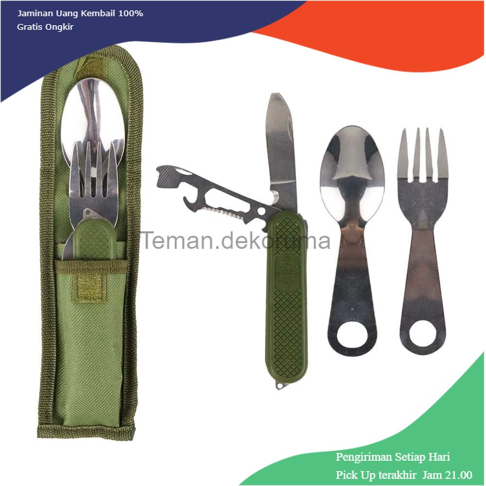 TD - DPR SunnyOutdoor Sendok Garpu Pisau Lipat Multitool Stainless Steel - SV4