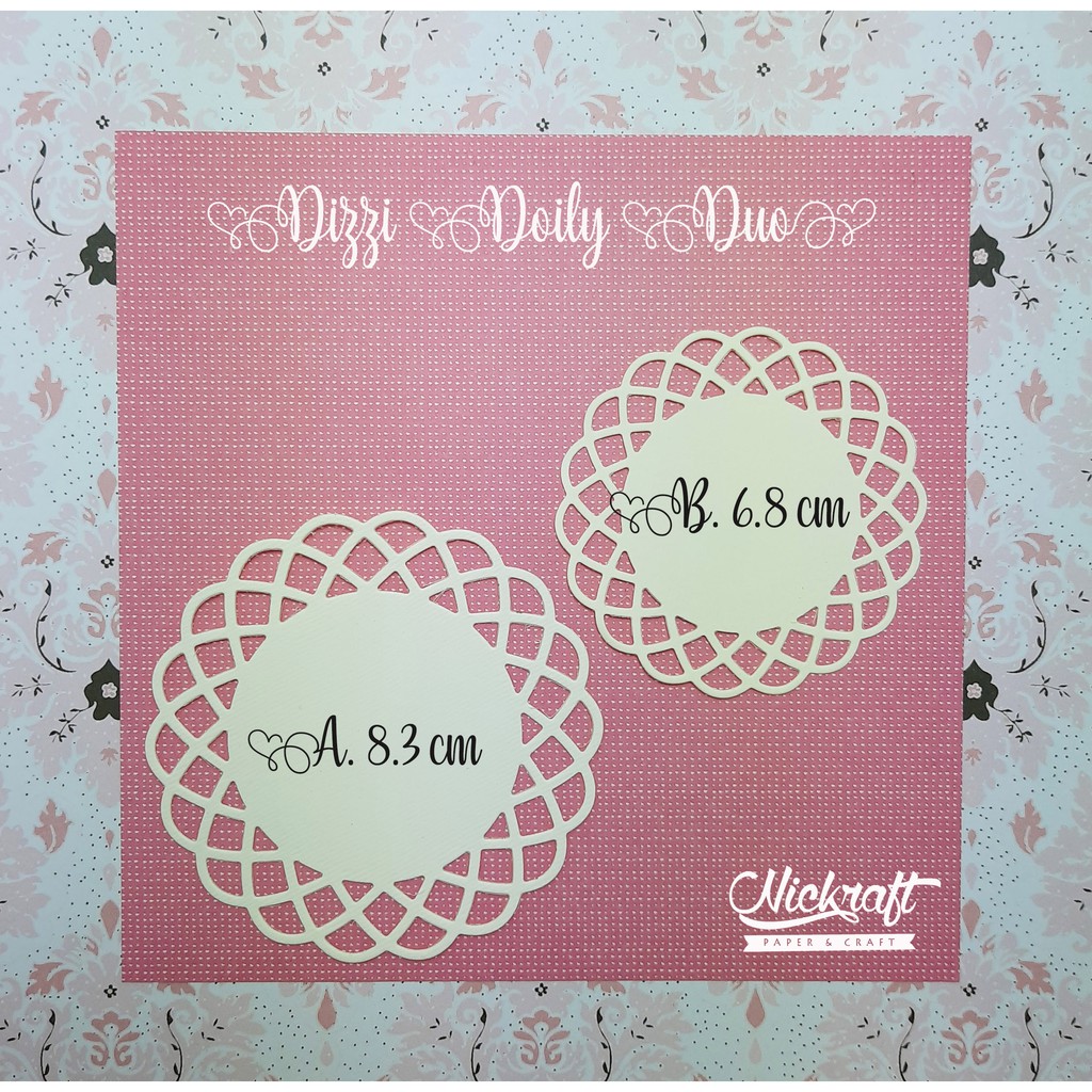 

DIZZY DOILY DUO - Bahan Scrapbook Die cut