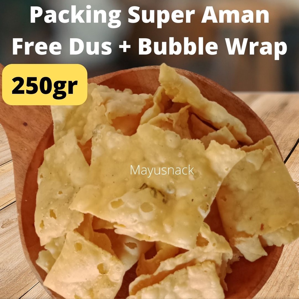 

Keripik Pangsit Goreng Bawang Gurih Renyah 250gr Snack Kiloan Cemilan Camilan Makanan Ringan Jajanan Jadul Murah