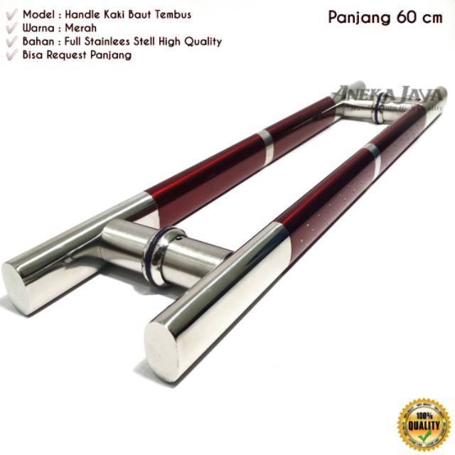 Handle pintu rumah 60 cm kaki baut tembus  / Tarikan Pintu rumah / Pegangan pintu rumah minimalis