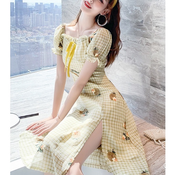 【Rozen】Korean Vintage Front Strap Dress  R069