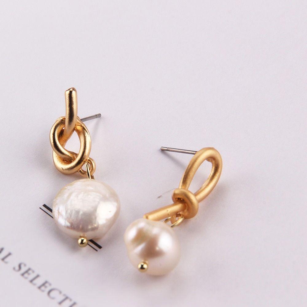 PREVA Freshwater Pearl Earrings Boho  Baroque Wedding Party Jewelry Geometric Irregular