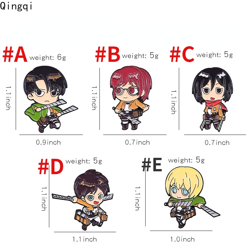 Bros Pin Enamel Desain Anime Attack on Titan Untuk Dekorasi Pakaian