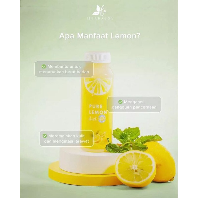 

PURE LEMON DIET / HERBALOV / Jus Lemon - Sari Lemon -Air Lemon Murni Asli Original